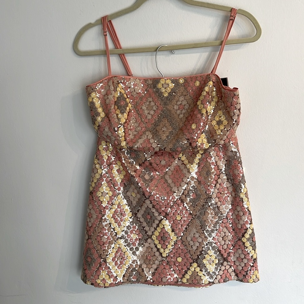 Sequin Set with Crop Top and Mini Skirt